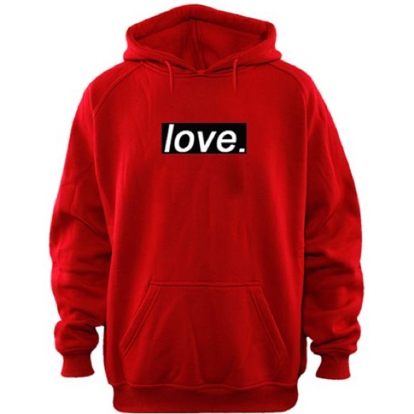 Jc Caylen “love.” Red Pullover Hoodie - Picture 4 of 5